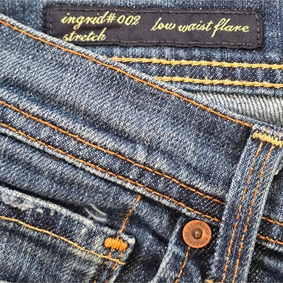 COH Citizens of Humanity Ingrid #002 Stretch Low Waist Flare Jeans Size 27 - Picture 10 of 12